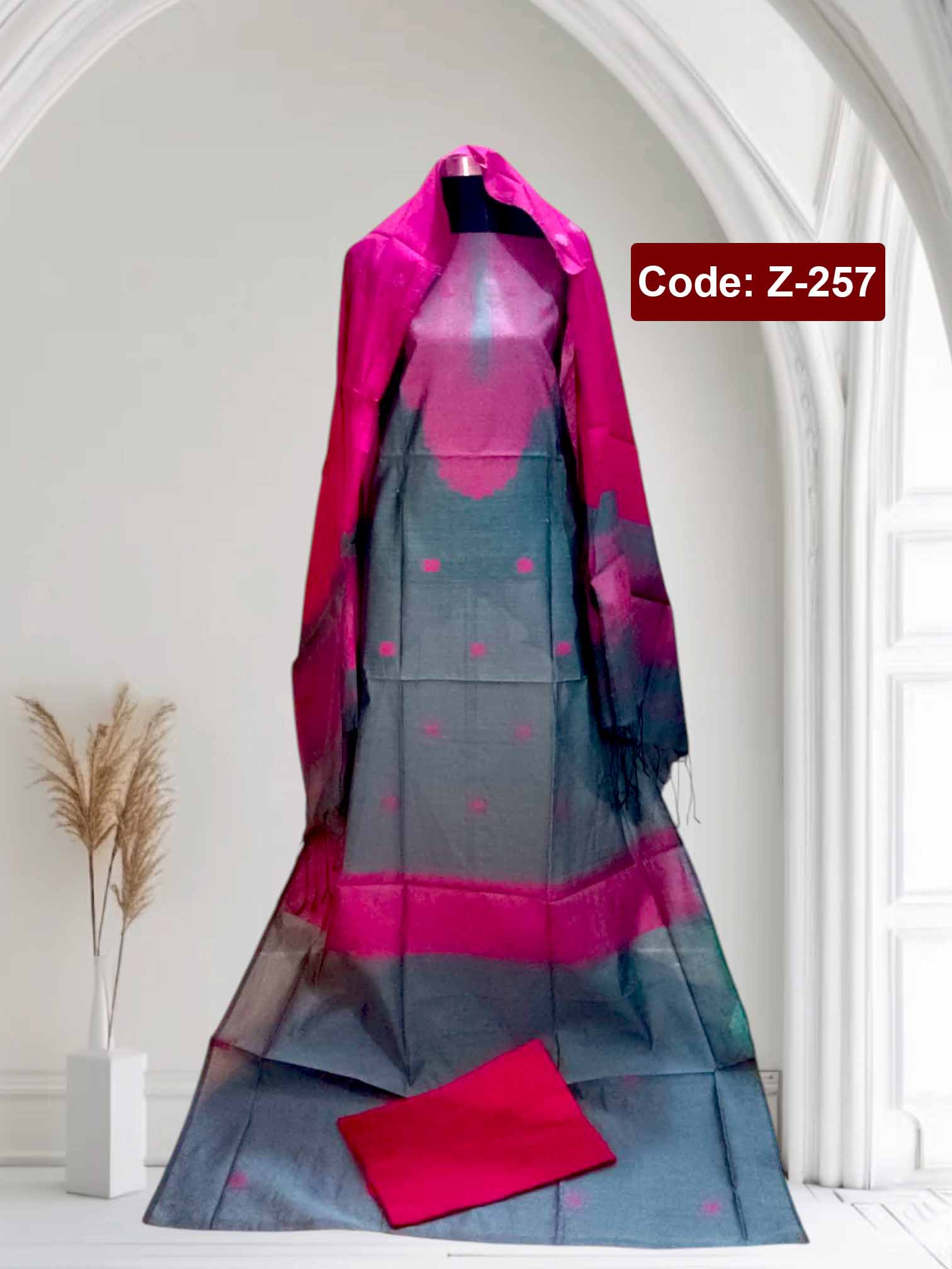 টাঙ্গাইলের জামদানি থ্রি পিছ | Zamdani Three piece | Code: Z-257
