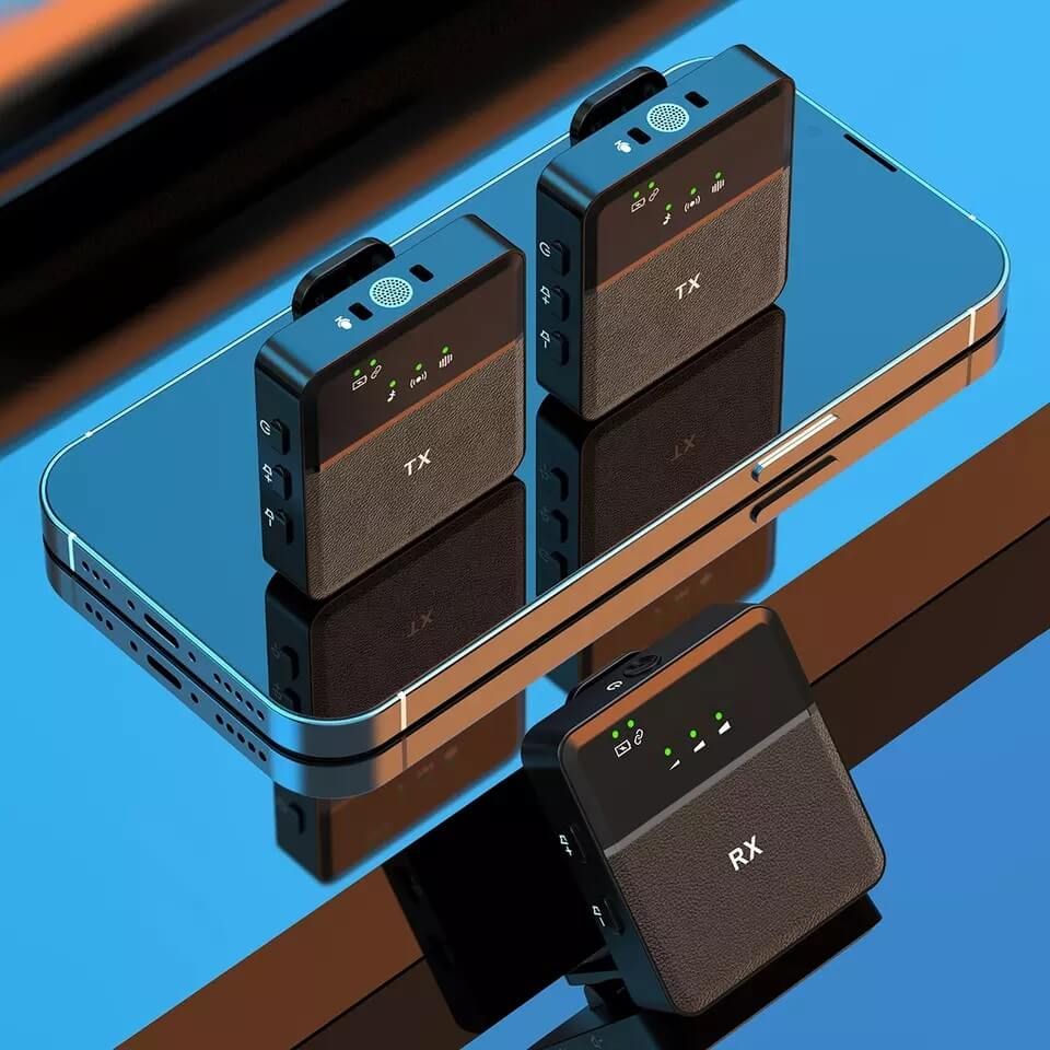 SX9 Dual Mini Wireless Microphone For Type C & 3.5 Interface (1:2) microphone